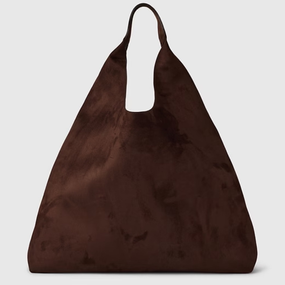 GAP Large Chocolate Brown Suede Shoulder Bag
